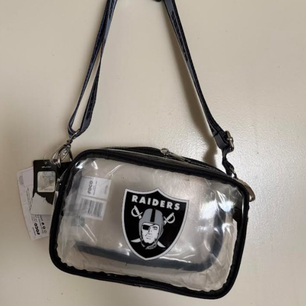 Las Vegas Raiders Team Stripe Clear Crossbody Bag